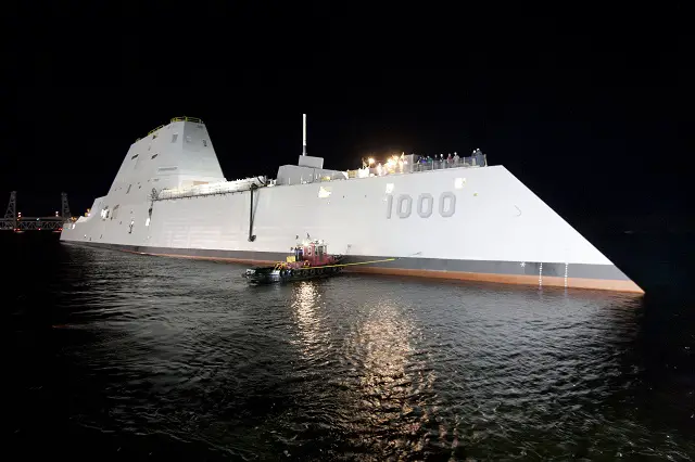 Huntington Ingalls Industries' Ingalls Shipbuilding division has delivered the composite deckhouse for the destroyer Michael Monsoor (DDG 1001) to the U.S. Navy. The 900-ton deckhouse provides an advanced structure that will house the ship's bridge, radars, antennae and intake/exhaust systems and is designed to provide a significantly smaller radar cross-section than any other ship in today's fleet.