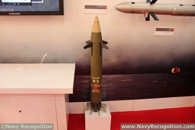 A combat-proven projectile will soon become naval ammunition. Raytheon has invested resources in transforming the Excalibur from land-based into naval-based applications. The new Excalibur N5 has been recently tested at Yuma Proving Ground in Arizona.
