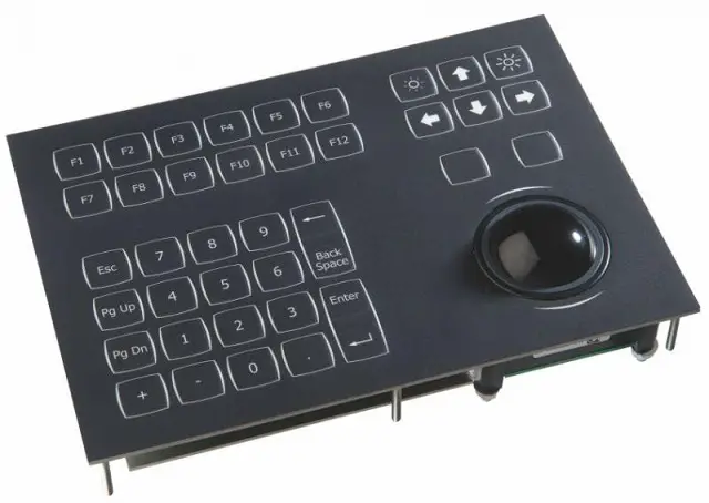 This "Duralight" 38 keys LED backlit keyboard is built around 38 short travel, tactile feel switches (numeric, function and control keys) and a 38 mm trackball. The compact but well defined key layout combined with an industrial grade trackball enables a fast and comfortable access to the most important machine commands and an accurate control of the cursor.