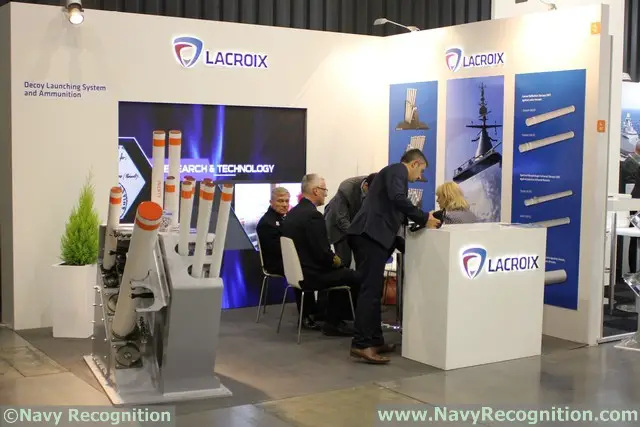 At the Balt Military Expo 2016 naval defense exposition currently underway in Gdansk, Poland, French company Lacroix is showcasing its SYLENA MK2 decoy launcher. It is a multiple decoy launcher designed to deploy three types of ammunitions: SEALEM, SEALIR and CANTO.
