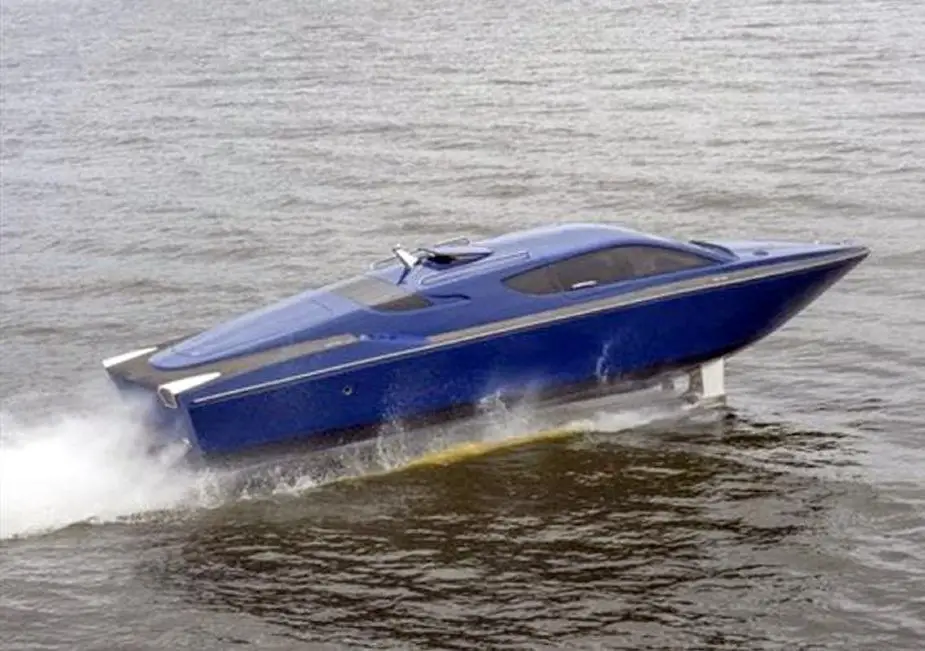 IMDS 2019 Sagaris a high speed hydrofoil motorboat for potential navy service 2