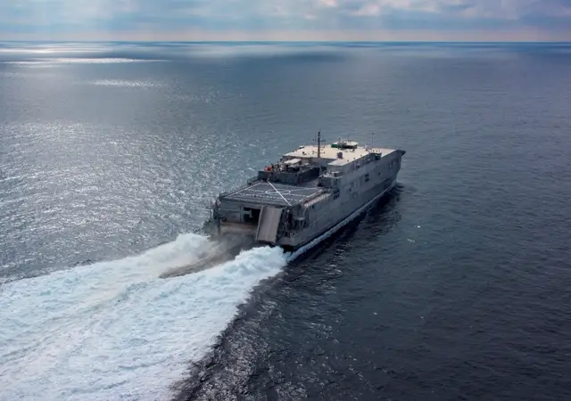 The first Joint High Speed Vessel (JHSV), USNS Spearhead (JHSV 1), was officially delivered by Austal to the United States Navy on 5 December. The signing event was attended Craig Perciavalle, Sr. Vice President of Austal USA, representing the builder. The USNS Spearhead successfully completed Acceptance Trials in September and will sail away later this year. 