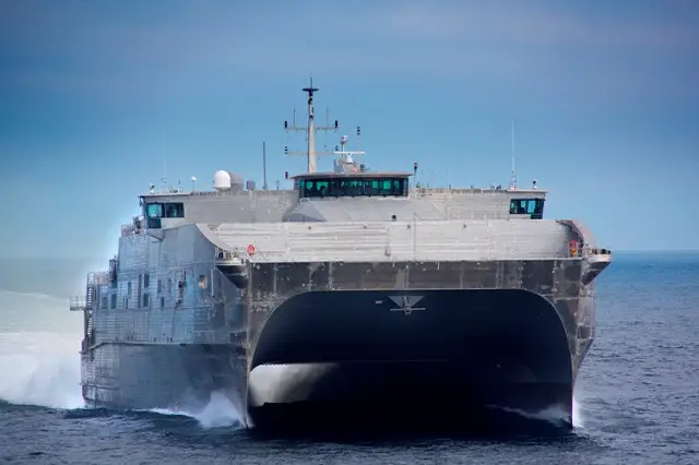 The first Joint High Speed Vessel (JHSV), USNS Spearhead (JHSV 1), was officially delivered by Austal to the United States Navy on 5 December. The signing event was attended Craig Perciavalle, Sr. Vice President of Austal USA, representing the builder. The USNS Spearhead successfully completed Acceptance Trials in September and will sail away later this year. 