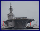 Japan showed for the first time on Tuesday the Japan Maritime Self Defense Force (JMSDF) future helicopter carrier which will become the flagship of its fleet and is the largest warship built by Japan since World War II. The 248-meter-long and 19,500-ton helicopter carrier named Izumo is still under construction in Yokohama and is set to be commissioned into service in 2015.