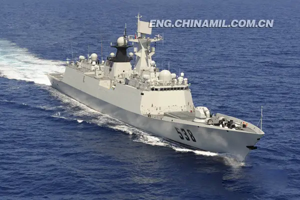 A ship formation of the Navy of the Chinese People’s Liberation Army (PLA) sailed to the West Pacific Ocean to conduct regular high-sea training on the eve of the Chinese Spring Festival. The ship formation is composed of the “Qingdao” guided missile destroyer, the “Yantai” guided missile frigate and the “Yancheng” guided missile frigate of the North China Sea Fleet of the Navy of the PLA, and all the three ships are home-made warships.
