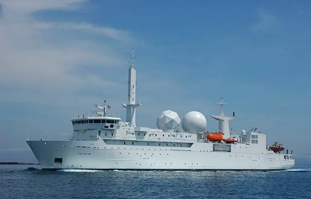 The French Navy Signal Intelligence (SIGINT) ship Dupuy de Lôme (A 759) crossed the Bosphorus to enter the Black Sea on June 3rd. Last year, the French "spy" ship was deployed four times to the Black Sea, an unprecedented situation. The vessel is undoubtedly deployed to monitor the events currently taking place in East Ukraine.