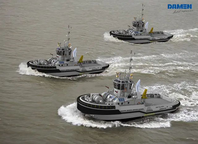 The Defence Material Organisation of the Royal Netherlands Navy (RNLN) has contracted Damen Shipyards Group for the delivery of five Harbour and Seagoing tugs. The contract has been made in cooperation with its Swedish counterpart: Swedish Försvarets Materielverk (FMV). Responding to current and future developments in emission reduction and environmentally friendly shipping, the RNLN has opted for a new Damen design: the ASD Tug 2810 Hybrid. The FMV has opted for another fit-for-purpose design: the ice-classed ASD Tug 3010 ICE.