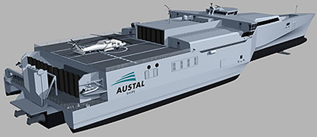 Austal Limited (Austal) is pleased to announce it has been awarded a contract from a naval customer in the Middle East for the design, construction and integrated logistics support of two 72 metre High Speed Support Vessels (HSSVs).