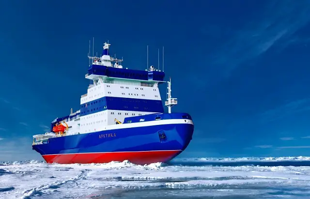 Artist impression of nuclear powered icebreaker "Arktika" (project 22220)