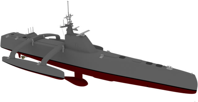Anti-Submarine Warfare Continuous Trail Unmanned Vessel (ACTUV). Picture: Leidos