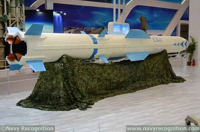 CX-1 is fitted with stabilizer wings on its booster unlike Brahmos or Yakhont missiles. The booster is fitted with four jet vanes (painted in red). 
