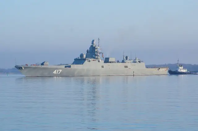 The new generation project 22350 frigate "Admiral Gorshkov" (hull number 417) for the Russian Navy started sea trials in the Gulf of Finland. This new class, intended to replace the soviet era Krivak class, is designed by the Severnoye Design Bureau of Saint Petersburg.