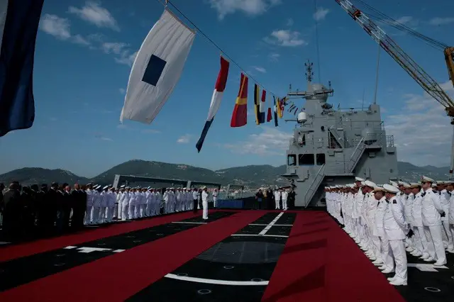 On September 4, 2014 at the Fincantieri Muggiano shipyard (in La Spezia) the Algerian Navy took delivery of the Kalaat Beni-Abbes BDSL (Batiment de Débarquement et de Soutien Logistique) amphibious vessel. The vessel was ordered in 2011 by the Ministry of Defence of the People's Democratic Republic of Algeria from Orizzonte Sistemi Navali, a company controlled by Fincantieri in which Selex ES also holds an interest, to serve as the national Navy's new flagship. 