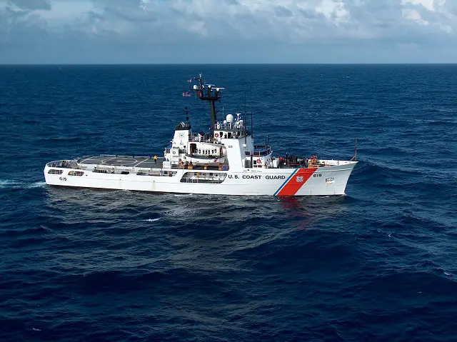 The US Coast Guard's Reliance class medium-endurance cutters (WMEC) have a displacement of 1,145 tons at full load and are 64 meters long (210'). Offering an endurance of six to seven weeks, they are assigned to fight against illegal trafficking, anti-pollution monitoring, fishery protection and at-sea rescue missions. Picture: USCG 