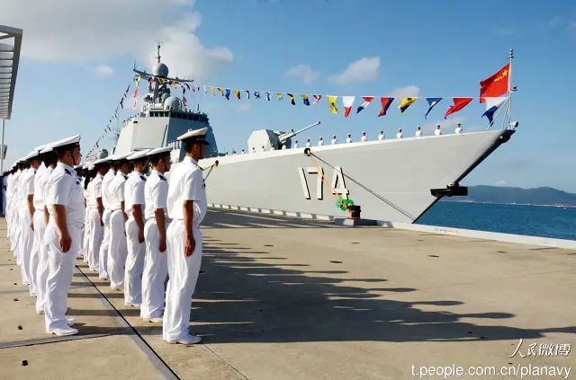 According to the People's Liberation Army Navy (PLAN or Chinese Navy) the third Type 052D (NATO reporting name Luyang III class) destroyer Hefei (hull number 174), was just commissioned on December 12 with China's South Sea Fleet. The vessel is now homeported at Yulin Naval Base located in the Yalong Bay (city of Sanya) on Hainan island.