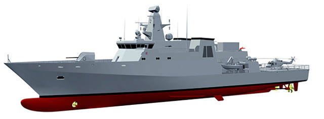 The future Israeli Navy vessel are based on TKMS/Blohm+Voss MEKO 80 Patrol Corvette. While the four hulls will be built in Germany, weapon and sensor systems outfitting will highly likely be conducted in Israel. Picture: TKMS