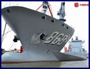 State television broadcaster in mainland China CCTV released a TV report on the latest addition to the People's Liberation Army Navy (PLAN or Chinese Navy): a new class of vessels with allegedly similar capabilities as the US Navy's new Mobile Landing Platform or MLP. The first vessel of the class is nammed Donghaido with hull number 868.