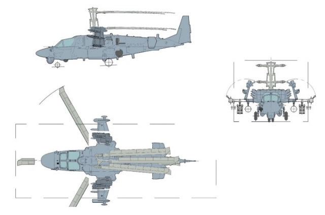 Pictures have emerged on Russian social networks showing the first test flight of the new Ka-52K Naval Attack helicopter. Based on the Ka-52 "Alligator" the K version has been specifically modified for the Russian Navy to operate the helicopters from the Mistral class LHDs.