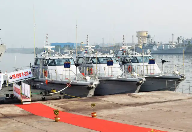 Three Immediate Support Vessels (ISV) Commissioned At Visakhapatnam for Indian Navy