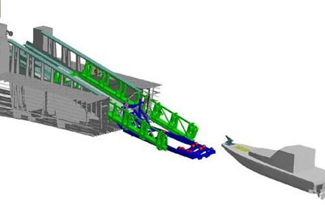 In order to diversify their product portfolio, and with this keep ahead of the competition, the company of Global Davit decided to collaborate with the Dutch company TBV Marine Systems, part of High-tech Solutions & Design B.V. This company is in the process of developing, manufacturing and implementing of stern Launch and Recovery Systems (L.A.R.S.) which can launch and recover the bigger Fast Rescue Crafts (FRCs). This system can be used in higher Sea States, so in waves up to 2.25 meters.