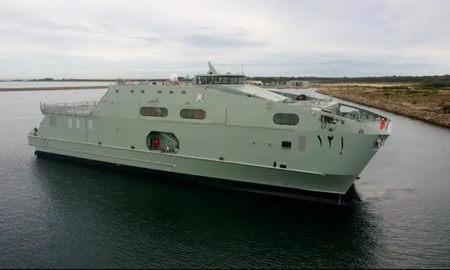 Austal Limited (Austal) is pleased to announce the RNOV Al Naasir (S12) High Speed Support Vessel (HSSV) has been delivered to the Royal Navy of Oman. Less than 4 months after the successful, on-time and on-budget delivery of the RNOV Al Mubshir (S11), in May 2016, the RNOV Al Naasir (S12) is the second of two 72 metre High Speed Support Vessels (HSSV’s) delivered to the Royal Navy of Oman under a US$124.9 million design, construct and integrated logistics support contract.