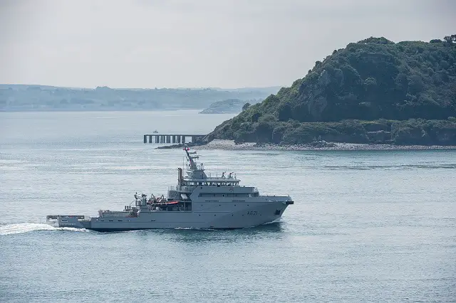 The French Navy (Marine Nationale) announced that first ship of the class "D'Entrecasteaux" set sail for its homeport of Noumea, New Caledonia in the southwest Pacific Ocean. The first B2M (for bâtiment multi-missions or multi-mission vessel) left Brest on May 11 2016. This new class of vessel intended for the overseas missions of sovereignty.