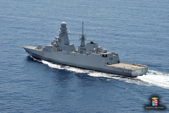 On May 17, ITS Luigi Rizzo cast off at 7.20 a.m. from Fincantieri shipyard in Muggiano (La Spezia) for her first sea outing. This activity marks the beginning of the programme of sea trials which will continue until the completion of the ship's outfitting phase. The FREMM frigate is scheduled to be delivered to the Italian Navy in early 2017.