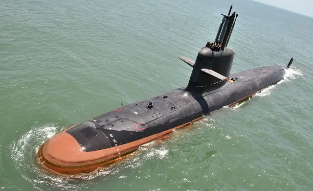 ‘Kalvari’, the first of the Scorpene class submarines, being built at the Mazagon Dock Shipbuilders Ltd Mumbai (MDL), went to sea for the first time on 01 May 16. The submarine sailed out at about 1000 hrs under her own propulsion for the first sea trial, off the Mumbai coast and during the sortie. A number of number of preliminary tests on the propulsion system, Auxiliary Equipment and Systems, Navigation Aids, Communication Equipment and Steering gear. Various Standard Operating Procedures were also validated for this new class of submarines. The submarine then returned to harbor in the evening.
