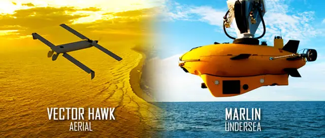 In a testament to the versatility and adaptability that its unmanned systems bring to complex missions, Lockheed Martin successfully launched Vector Hawk, a small, unmanned aerial vehicle (UAV), on command from the Marlin MK2 autonomous underwater vehicle (AUV) during a cross-domain command and control event hosted by the U.S. Navy. In addition to Marlin and Vector Hawk, the Submaran, an unmanned surface vehicle (USV) developed by Ocean Aero, provided surface reconnaissance and surveillance. 