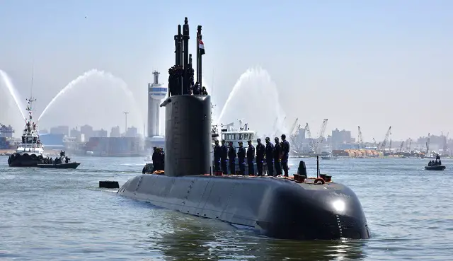 First Egyptian Navy Type 209/1400 Class Submarine built by TKMS Arrived in Egypt