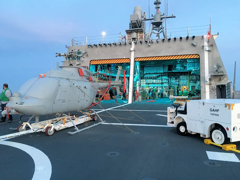 U.S. Navy LCS USS Coronado Underway for MQ 8C Fire Scout Testing