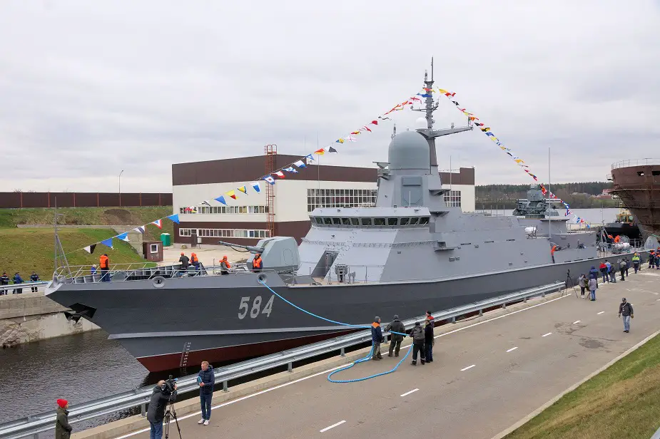 Russia launches Third Project 22800 Corvette Shkval 1st one with Pantsyr M 1