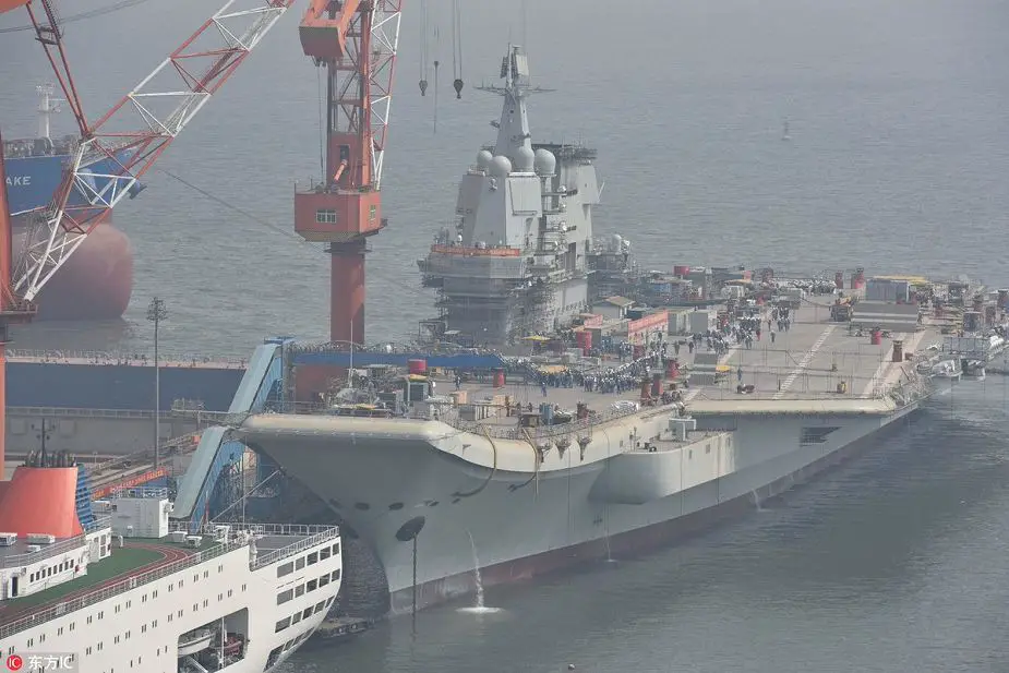 Chinese made aircraft carrier Type 001A to start a 4 days sea trials 925 001