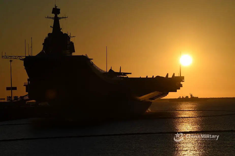 China releases first pictures of Shandong Chinese made aircraft carrier a naval port in Sanya 925 003