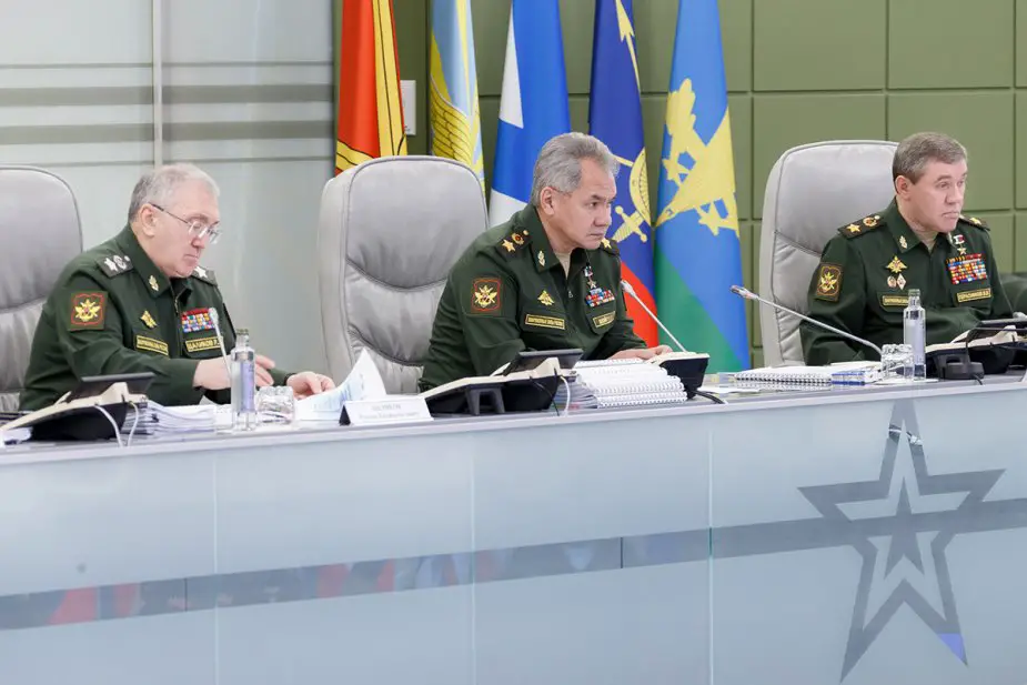 Russian Defence Minister General of the Army Sergei Shoigu holds teleconference with leadership of Armed Forces 925 001