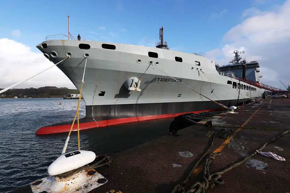 UK Royal Navy welcomes RFA Tideforce new generation tanker
