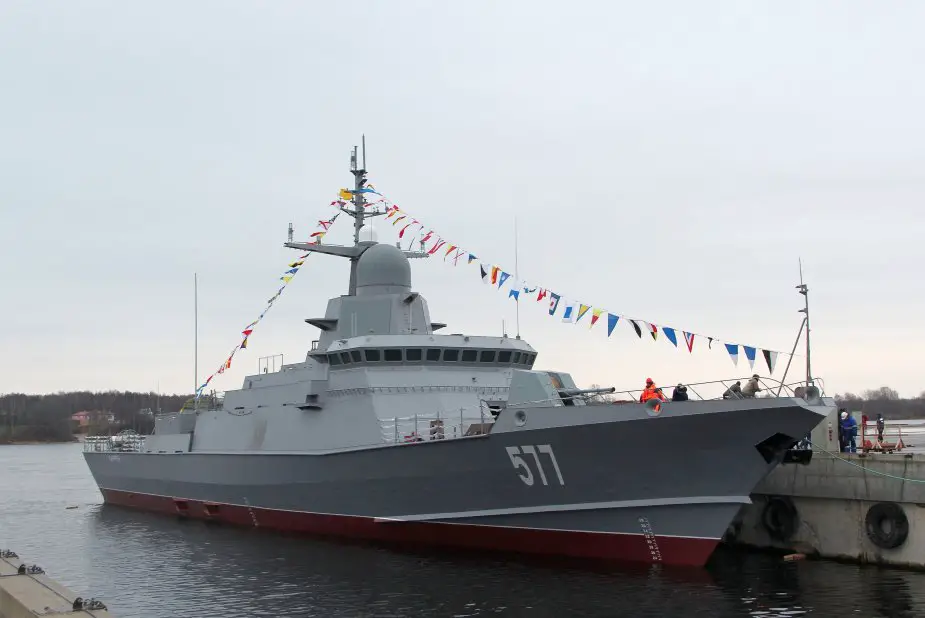 The Project 22800 Karakurt Class guided missile corvettes under construction 925 001