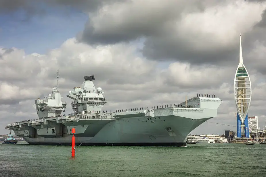 Sea deployment for British Navy HMS Queen Elizabeth to test F 35B fighter aircraft 925 001