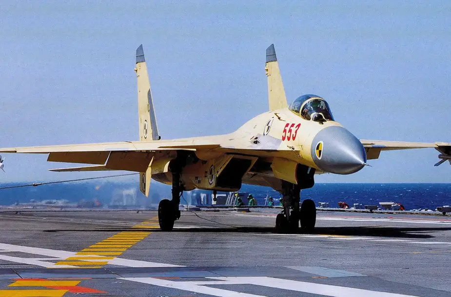 J 15 Fighter takes off from new Chinas aircraft carrier Shandong 925 001