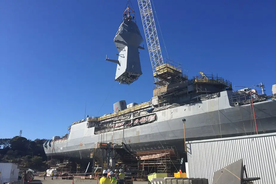 Royal Australian Navy HMAS Warramunga gets new mast as part of AMCAP upgrade program 925 001