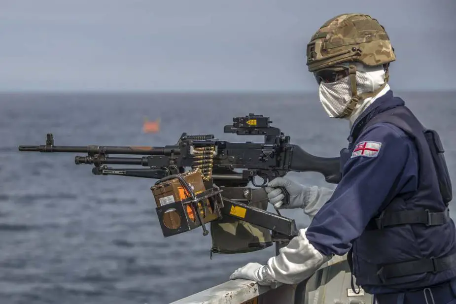 Sailors of British Navy HMS Kent Type 23 frigate conducts military exercises during BALTOPS 2020 925 002