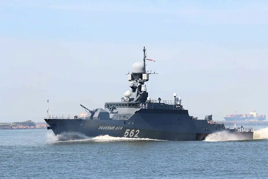 Russian Navy Buyan M class Project 21631 corvette Zelenyy Dol conducts combat mission in Baltic Sea 925 001