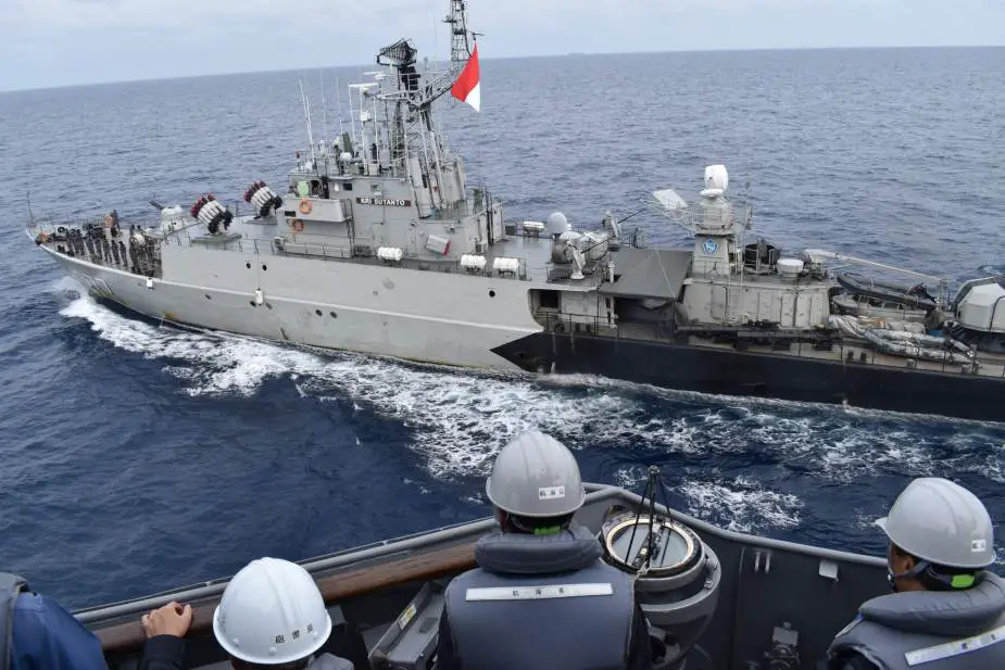 Japanese Navy with JS Kaga helicopter carrier conducts maritime exercise with Indonesian navy 925 002