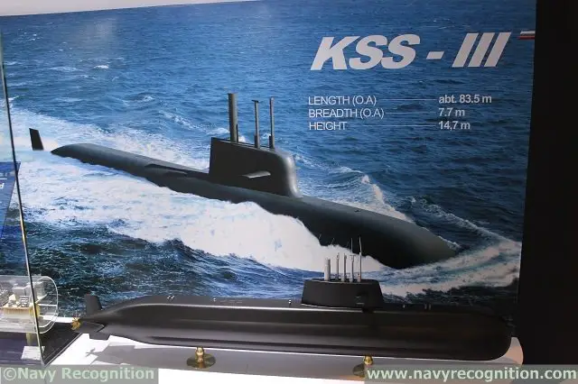 The keel laying ceremony of the first KSS-III (Jangbogo III programme) heavy diesel-electric submarine took place May 17 2016 at DSME Geoje shipyard in presence of the Republic of Korea Navy (ROK Navy) officers, Defense Acquisition Program Administration (DAPA) representatives and DSME officials. The first steel cutting ceremony for the vessel was held in November 2014.