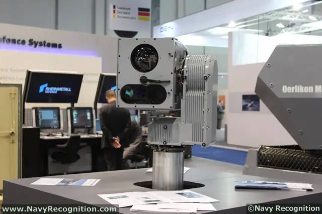 Rheinmetall has developed a standalone observation and reconnaissance sensor which can be easily mounted to a mast: the high-performance NEOSS, standing for “naval electro-optical stabilized sensor system”. At IDEX 2013, visitors can take a closer look at this modular, fully digital electro-optical director (EOD).