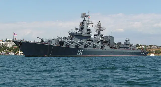 Moskva, lead ship of the Project 1164 Atlant class of guided missile cruisers in the Russian Navy and flagship of the Black Sea fleet, will be sent to the Ship Repair Center "Asterisk" (located in Severodvinsk) at the end of 2015 for modernization according to "Interfax " citing the headquarters of the Russian Black Sea Fleet.