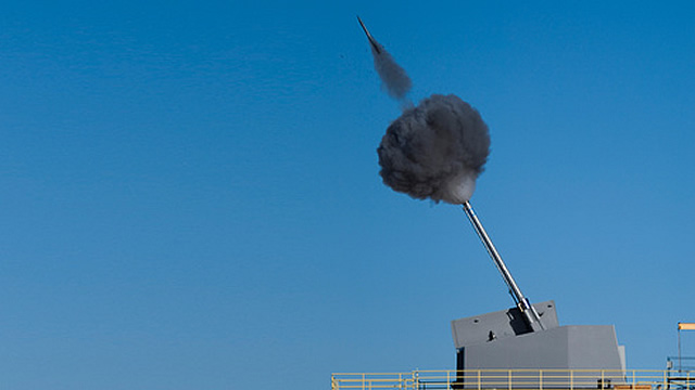 The US Navy announced that it successfully conducted four Long Range Land Attack Projectile (LRLAP) guided flight tests at White Sands Missile Range. All four missions accurately guided the projectile to the target approximately 45 nautical miles from the launch site. These flights, conducted in June, demonstrated successful gun launch, GPS acquisition, navigation and guidance, height of burst fuzing, accuracy and warhead function. 