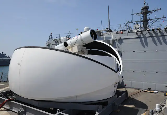 US Navy researchers made significant progress on directed energy weapons, allowing the service to deploy a laser weapon on a Navy ship two years ahead of schedule. The at-sea demonstration in FY 14 onboard USS Ponce is part of a wider portfolio of near-term Navy directed energy programs that promise rapid fielding, demonstration and prototyping efforts for shipboard, airborne and ground systems. 