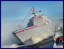 The Lockheed Martin-led industry team launched the nation's fifth Littoral Combat Ship (LCS), Milwaukee, into the Menominee River at the Marinette Marine Corporation shipyard. The ship's sponsor, Mrs. Sylvia M. Panetta, christened Milwaukee with the traditional smashing of a champagne bottle across the ship's bow just prior to the launch.