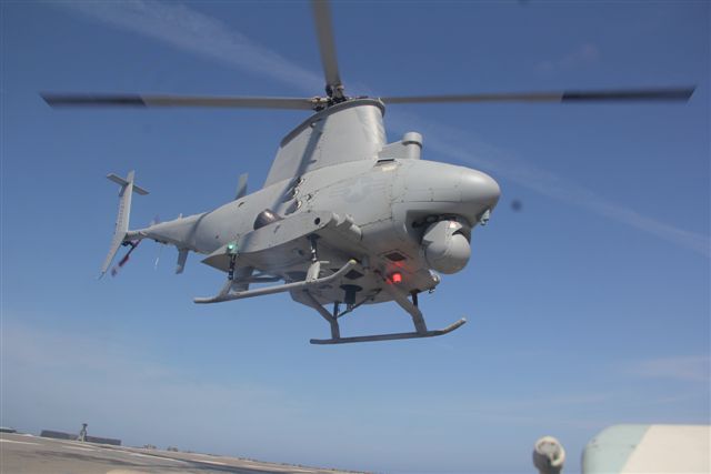 Raytheon Company and the U.S. Navy's Naval Air Systems Command have deployed advanced mission control for the MQ-8 Fire Scout, an unmanned helicopter, aboard the Littoral Combat Ship USS Coronado, which is now underway. Navy control hardware and Raytheon control software were combined for robust, flexible command and control of Fire Scout missions in littoral waters.